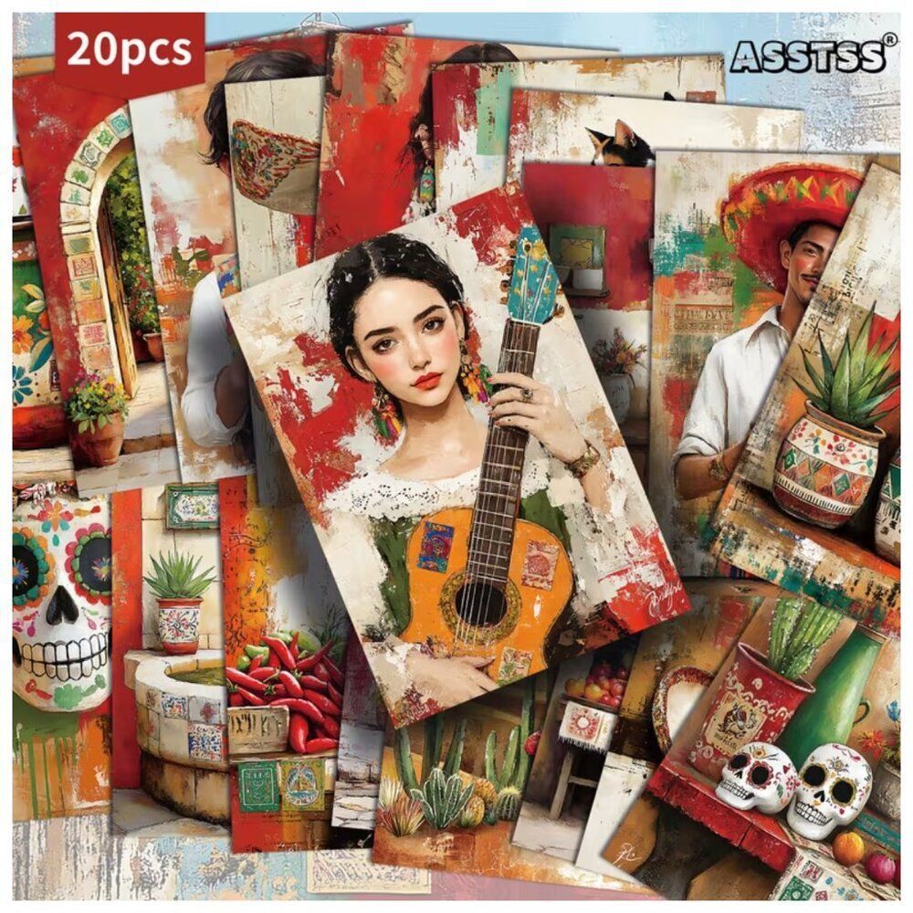 Illustrated Mexican Culture Vintage Junk Journal Scrapbooking & DIY Paper Crafts